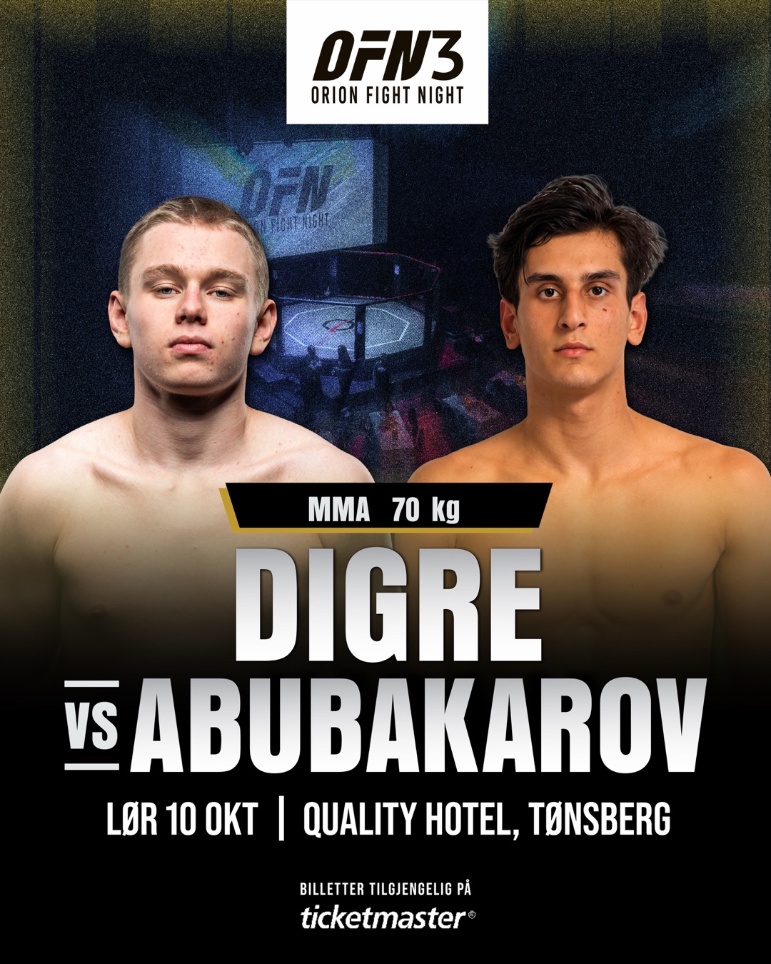 Einar Digre mot Saifullah Abubakarov, MMA 70 kg